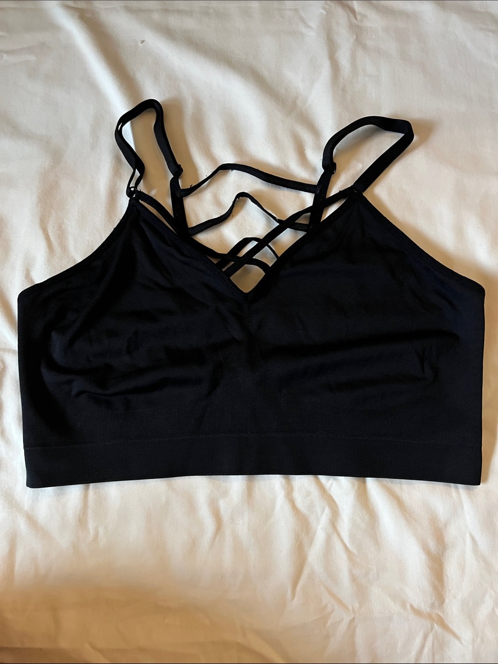 Cacique Black Strappy Bralette